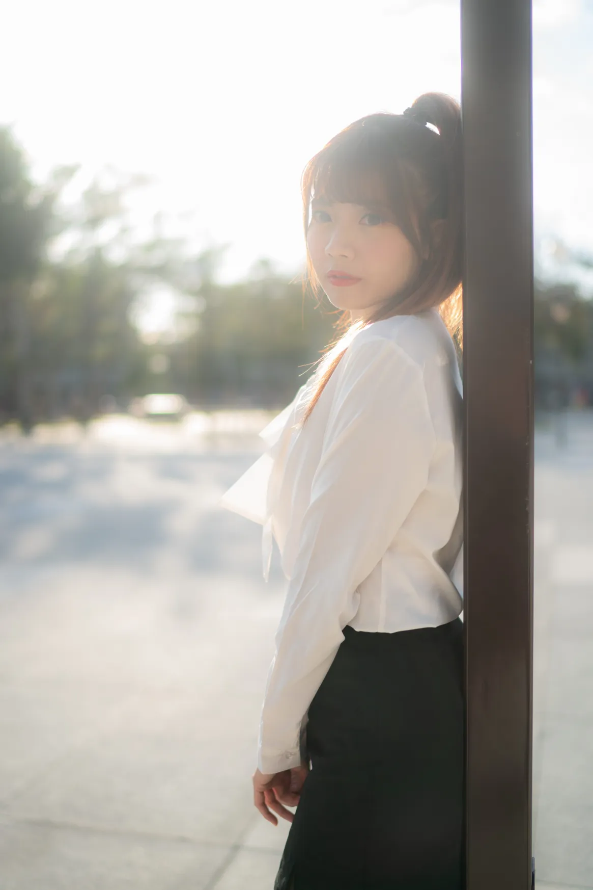 [Mzsock] NO.237 OL black silk uniform high heels street photography#[105P]-4