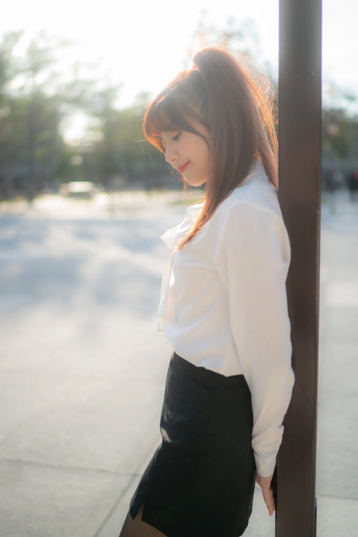 [Mzsock] NO.237 OL black silk uniform high heels street photography#[105P]-6