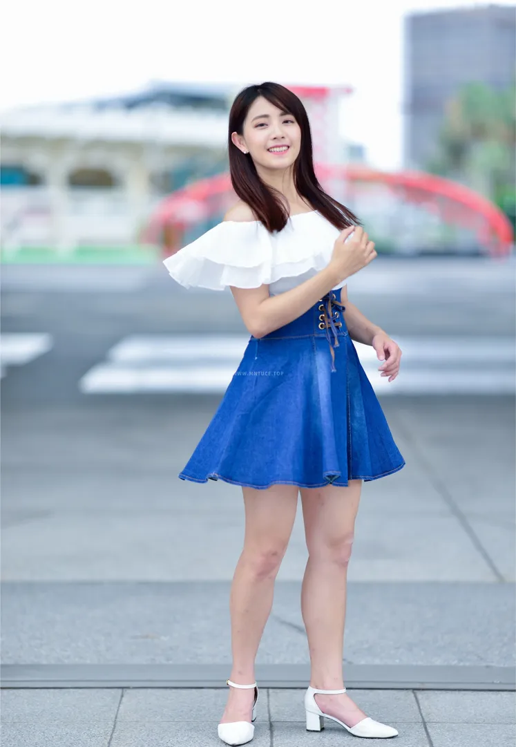 [Mzsock] NO.168 Shanshan denim short skirt with high legs and beautiful legs street photography#[35P]-5