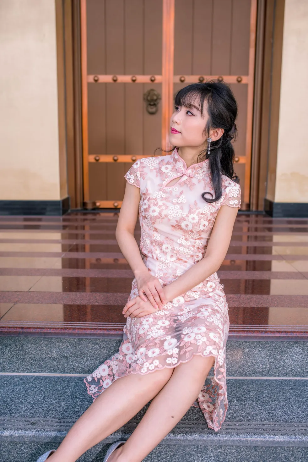 [Mzsock] NO.188 Yu Chen cheongsam high heels beautiful legs street photography#[88P]-7