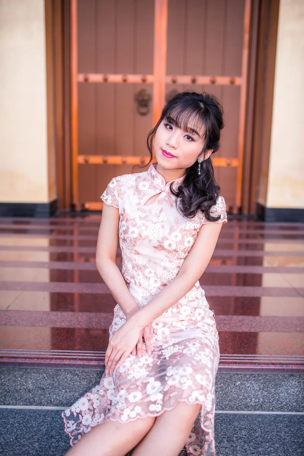 [Mzsock] NO.188 Yu Chen cheongsam high heels beautiful legs street photography#[88P]-5