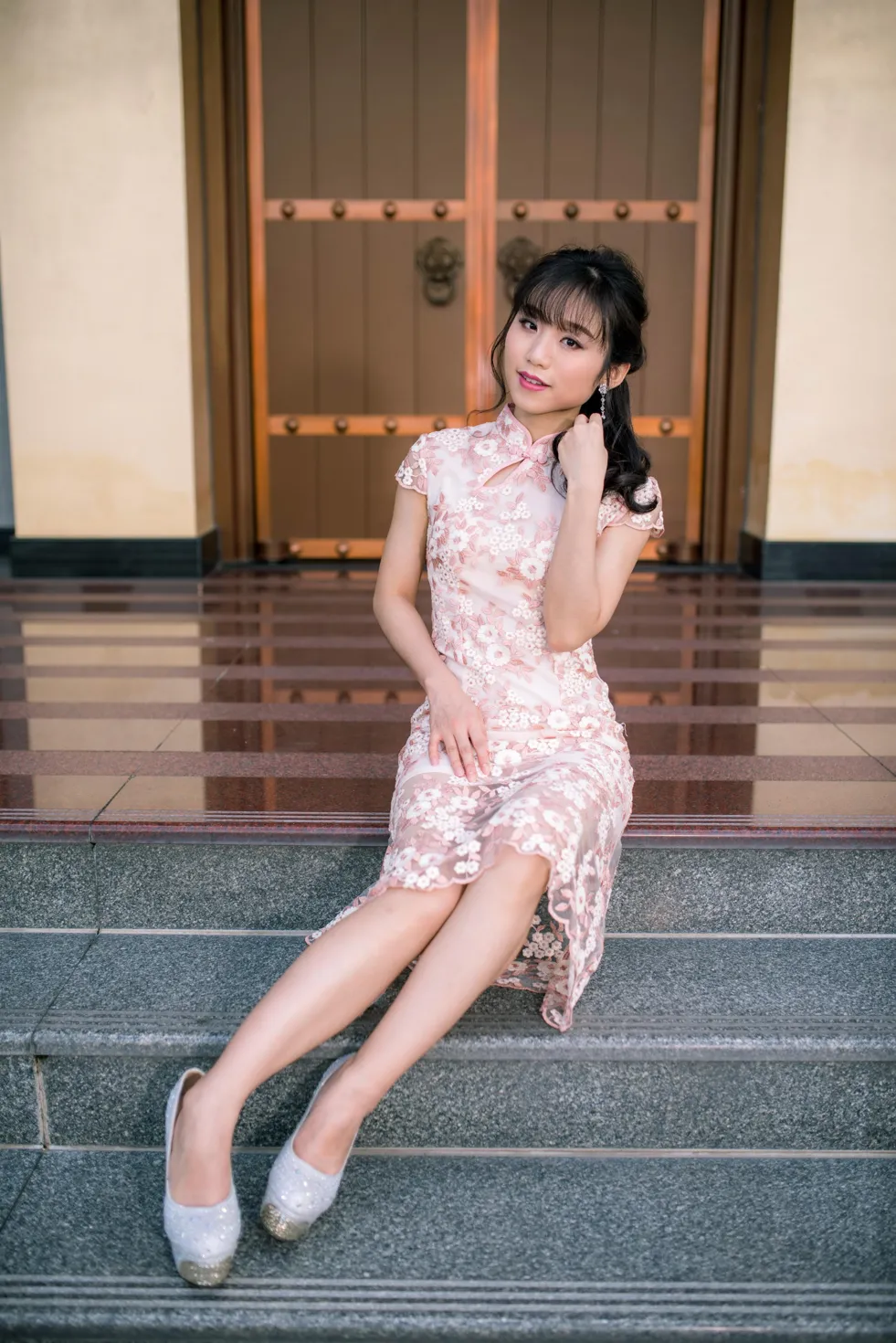[Mzsock] NO.188 Yu Chen cheongsam high heels beautiful legs street photography#[88P]-6