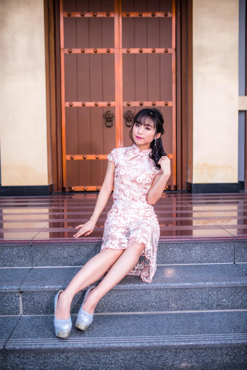 [Mzsock] NO.188 Yu Chen cheongsam high heels beautiful legs street photography#[88P]-10