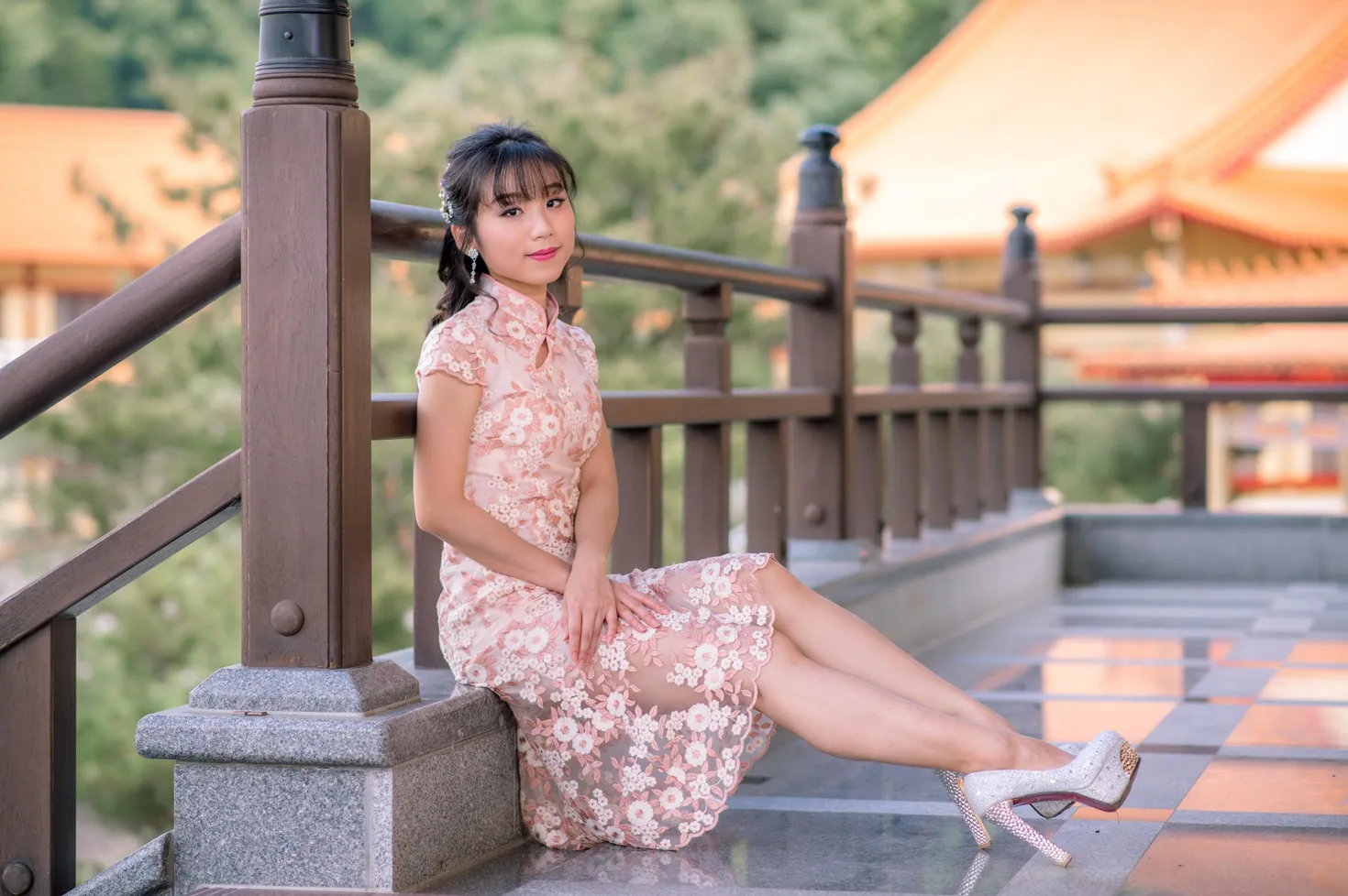 [Mzsock] NO.188 Yu Chen cheongsam high heels beautiful legs street photography#[88P]-7