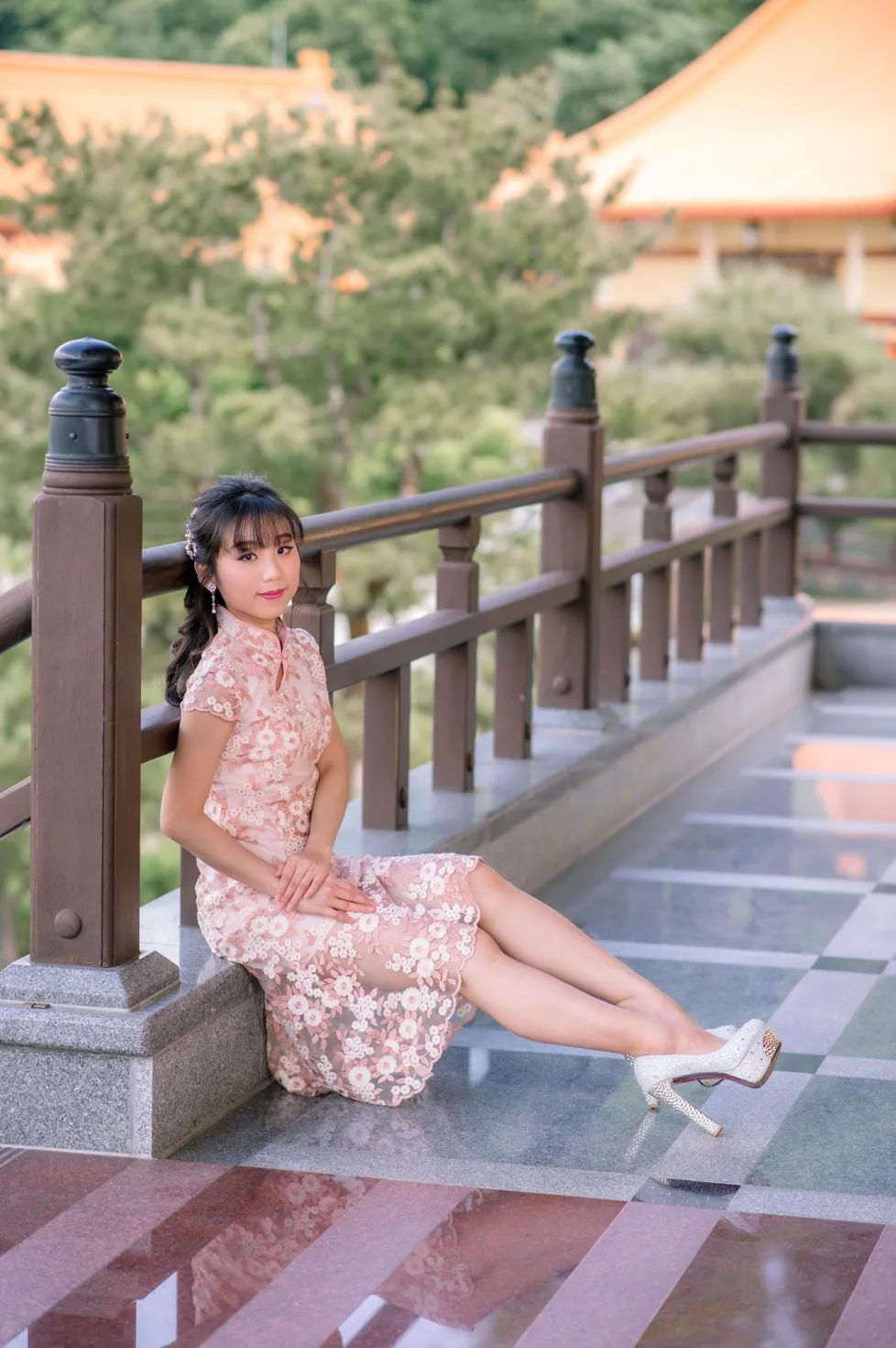 [Mzsock] NO.188 Yu Chen cheongsam high heels beautiful legs street photography#[88P]-8