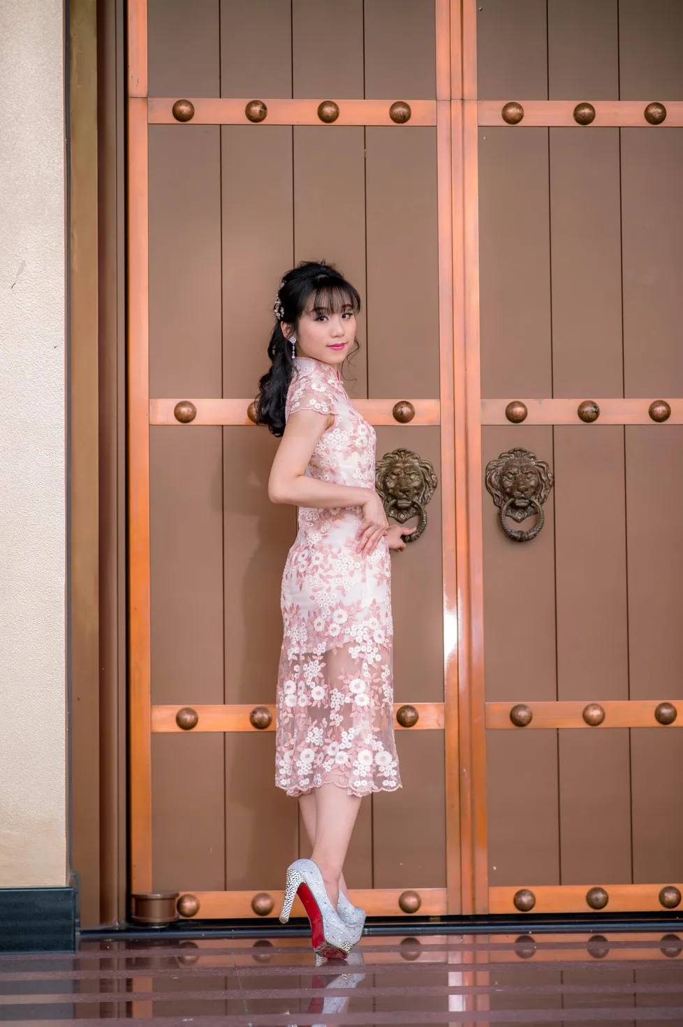 [Mzsock] NO.188 Yu Chen cheongsam high heels beautiful legs street photography#[88P]-1