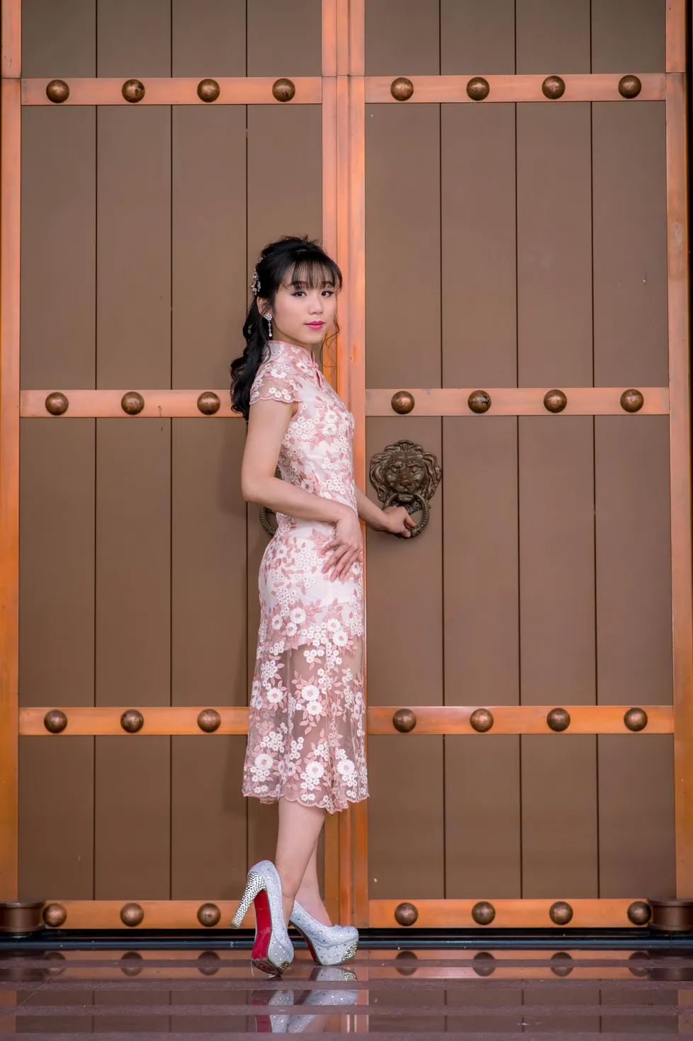 [Mzsock] NO.188 Yu Chen cheongsam high heels beautiful legs street photography#[88P]-3