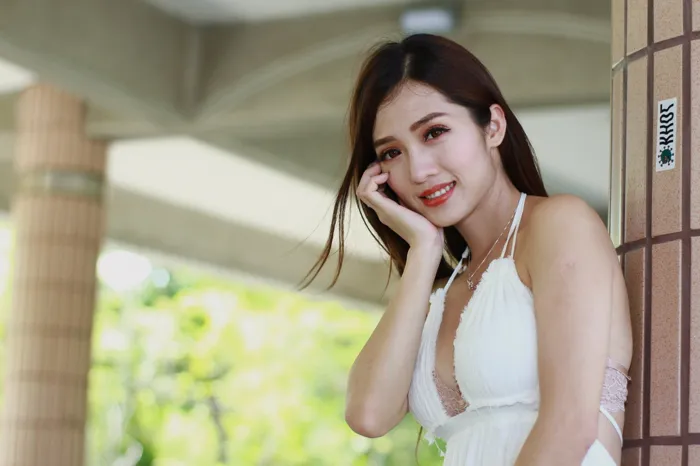 [Mzsock] NO.039 Go Go white dress high heels beautiful legs outdoor shot street photography#[106P]-10