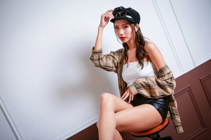 [Mzsock] NO.095 Long-legged beauty model Huang Yunfei, shorts, high heels, outdoor shot street photography#[79P]-8