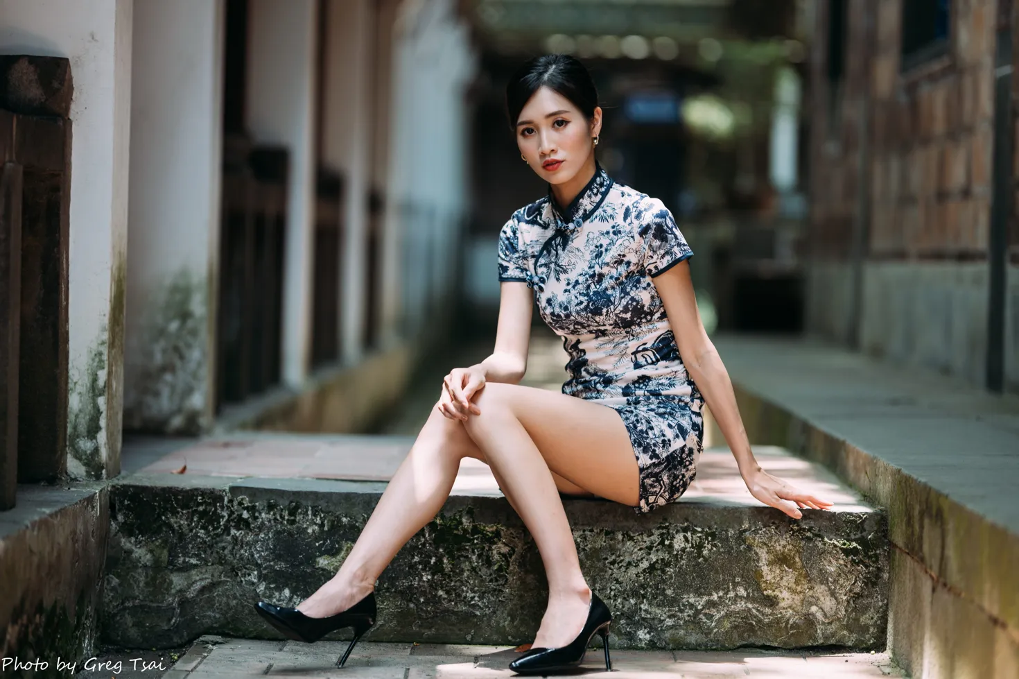 [Mzsock] NO.151 Zhang Jun short cheongsam, stockings, high heels and beautiful legs street photography#[54P]-1