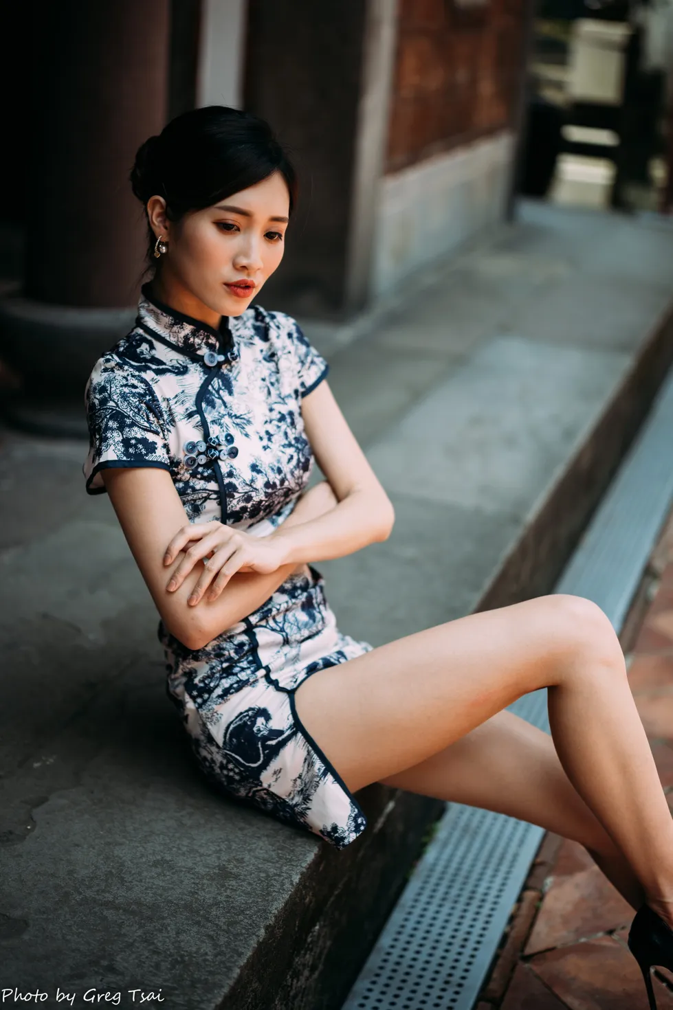 [Mzsock] NO.151 Zhang Jun short cheongsam, stockings, high heels and beautiful legs street photography#[54P]-4